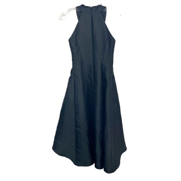 Adrianna Papell Black Beaded A-Line High Low Dress Party Cocktail Size 0 - Picture 2 of 8